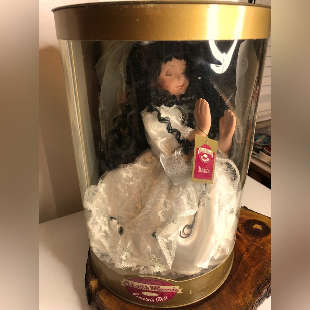 Collectible Memories Porcelain Monica Doll 12” Bisque Praying